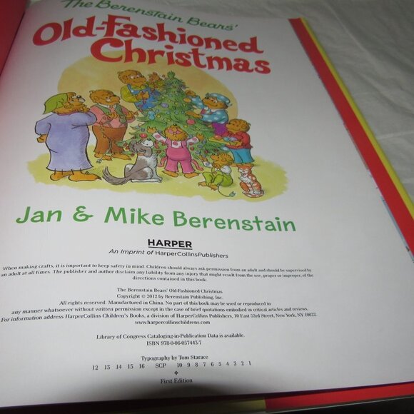 The Berenstain Bears OLD-FASHIONED CHRISTMAS Hardcover Color Illustrated Age 3-8 - Picture 4 of 4